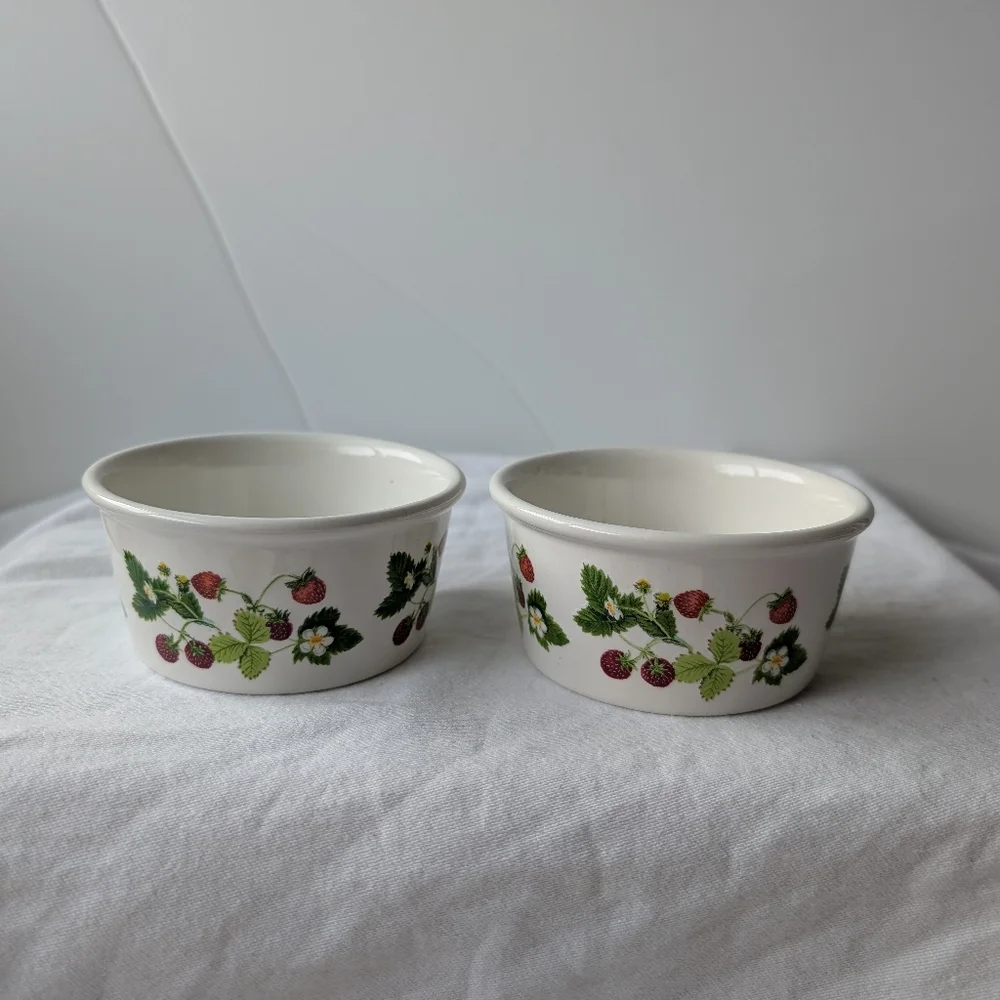 Vintage Portmeirion Summer Strawberries Ramekins Discontinued - 4
